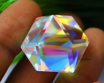 AAA Natural Rainbow Unique Mystic Quartz: 101.85 CT Faceted Loose Gemstone Jewelry Making