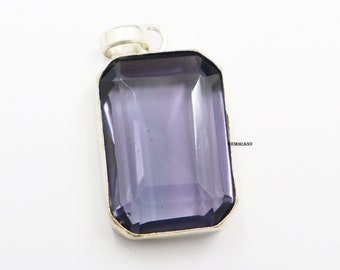 Natural Tanzanite Pendant 103.50Ct Emerald Shape Jewelry Necklace Pendant Purple Color Loose Certified 34x11mm Faceted Best Gemstone Sale