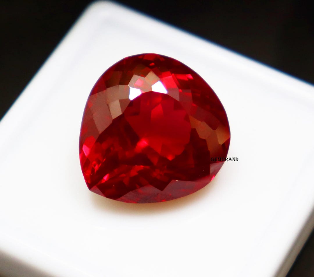 Blood Ruby Natural Pigeon Blood Red Ruby 35CT Loose Gemstone Teardrop Cut ...
