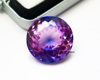 33.60CT Rund Lila Tansanit Edelstein: Schmuckherstellung, 20X20X10MM