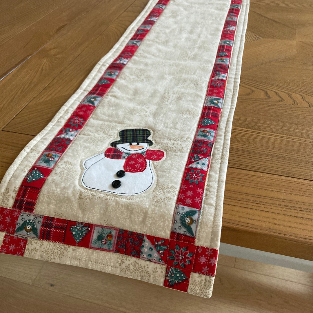 Unique Snowman Table Runner Etsy