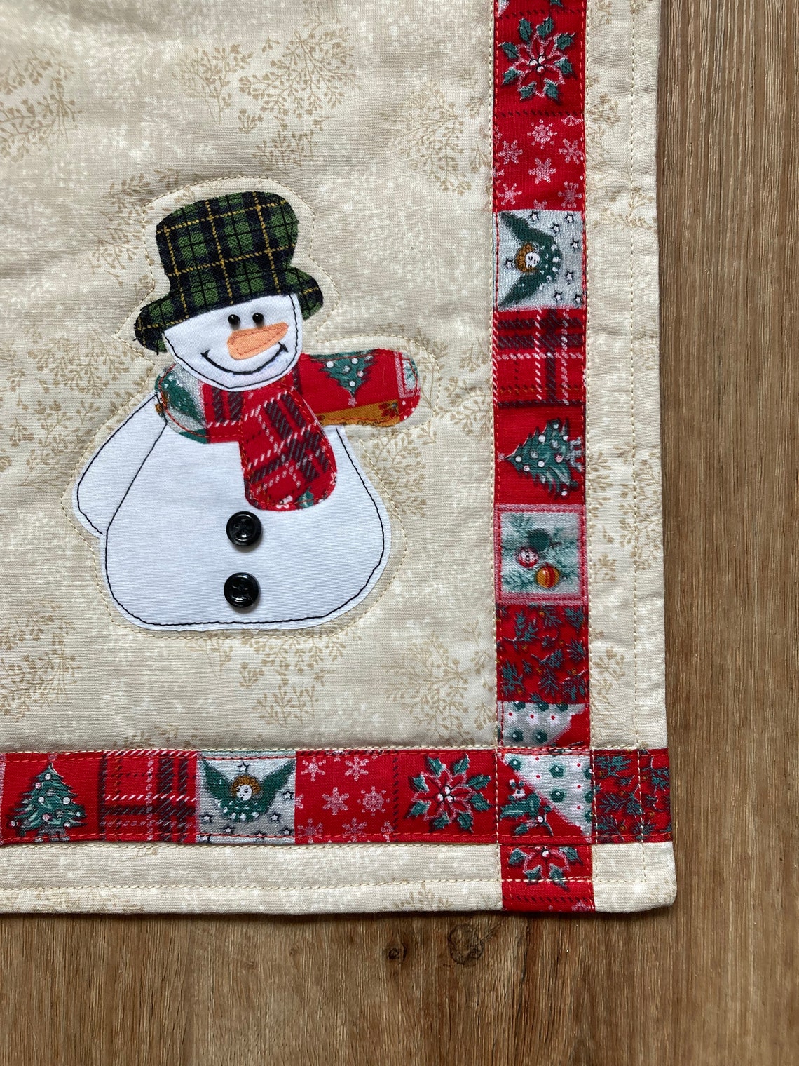 Unique Snowman Table Runner Etsy