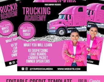 Trucking, Trucking Dispatch, Truck Dispatch, Business Flyer, Trucking Flyer, Dispatch Course, Trucking Course