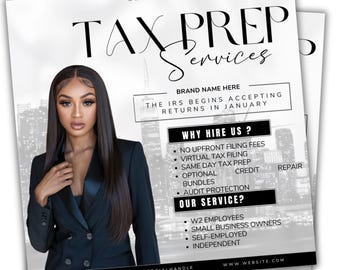 Editable Tax Prep Flyer Template | DIY Marketing Design (Digital Download)