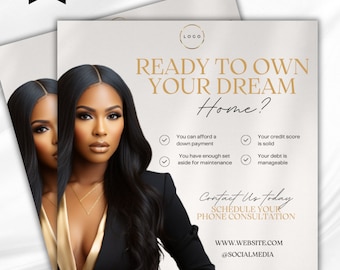 Real Estate flyer, Open House Flyer, Real Estate Marketing, Canva Flyer, Realtor, Real Estate Agent, Dream Home Flyer, Home Buyer