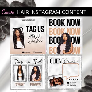 Plantilla de volante de Instagram para peluquería, marketing de salón (descarga digital)