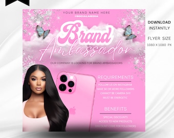 Brand Ambassador Flyer Template: DIY Social Media (Canva)