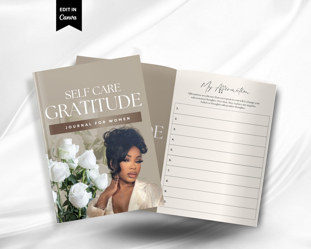 Self Care Gratitude Journal, 70 Pages, Canva Template (PLR) - Etsy