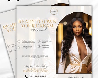 Editable Open House Flyer, Real Estate Marketing Template (Canva)