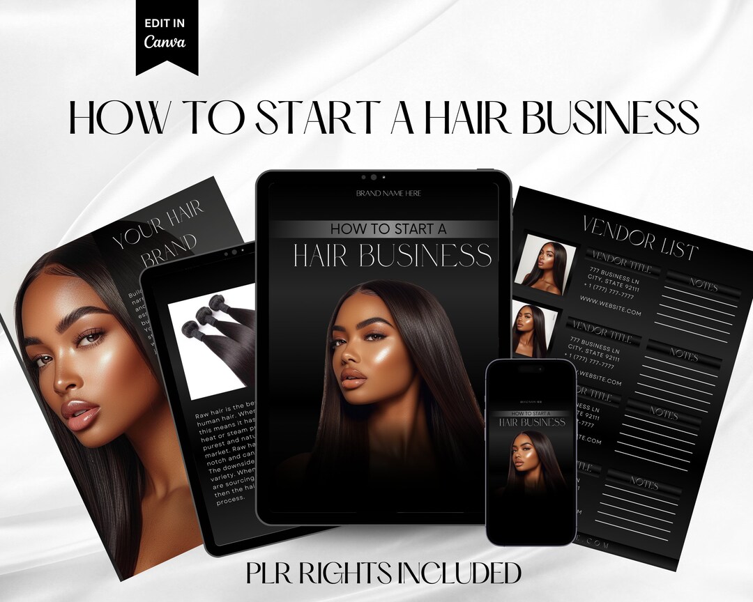 How to Start a Hair Business, PLR, Done for You Guide, Digital Products
