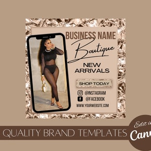 Boutique Flyer, Shop Flyer, Clothing Store Canva Template, Clothing Flyer, New Arrival Flyer, Sale Flyer, Digital Flyer, Editable Template