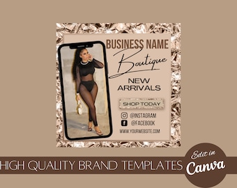 Boutique Flyer: Clothing Store Canva Template (Digital Flyer)