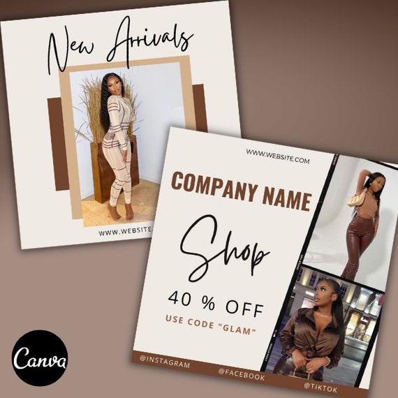 Boutique Flyer Template, Canva Shop Flyer (Digital Download)