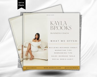 Business Coaching Flyer Template: DIY Social Media Design (Canva)