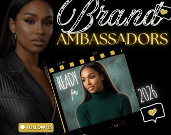 2026 Brand Ambassador Flyer Template, Social Media Post (Edit in Canva)