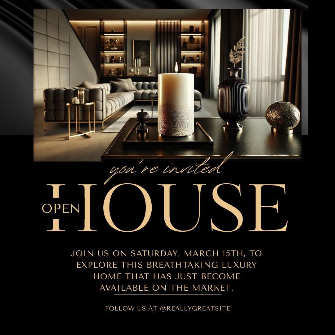 Open House Flyer, Real Estate Marketing, Edit in Canva Realtor, Real Estate Agent, Luxury Home Flyer, Home Buyer, Social Media Post