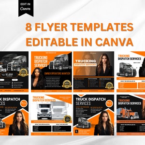 Trucking Flyer bundle, New Year Special  24 Trucking Templates, Dispatch Course, Logistics Flyer, Truck Business, Dispatch Training -
