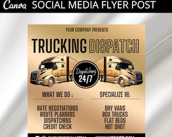Trucking Flyer, Freight Dispatching, Dispatching Flyer, Trucking Business, logistics  Flyer, Truck Flyer, Box Truck Flyer, Dispatcher Flyer