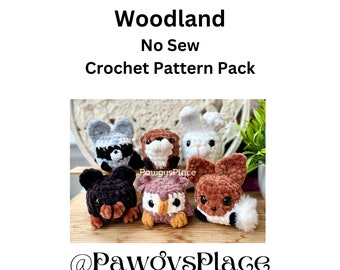 Little Critters No Sew Woodland Crochet Pattern 6 Pack