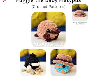 Little Critters No Sew Puggle the Baby Platypus and Hat Crochet Patterns