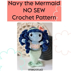 Navy the Mermaid No Sew Crochet Pattern