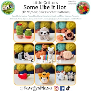 Little Critters No/Low Sew Some Like it Hot Little Critters Crochet Pattern 12 Pack