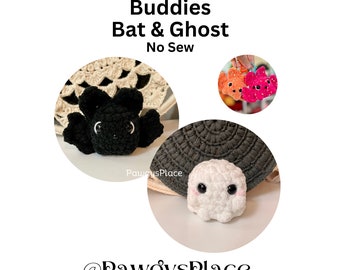 Bat and Ghost Little Critters Buddies Pack No Sew Halloween Crochet