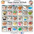 Critterlings Super Starter 30 Pack, Small No-Sew Crochet Patterns