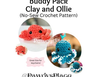 Little Critters Buddy Pack No-Sew Ollie the Octopus and Clay the Crab Crochet Patterns