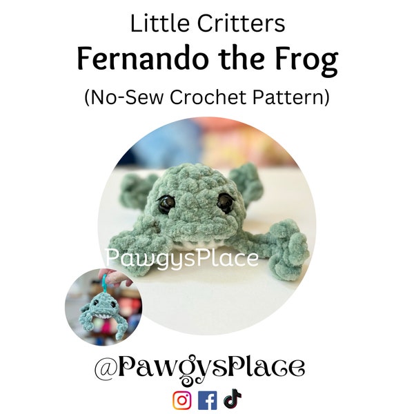Little Critters Fernando la grenouille, modèle au crochet sans couture