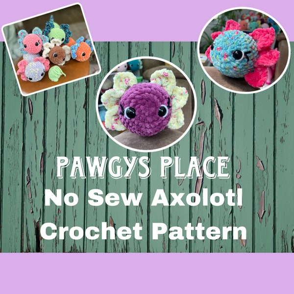 No Sew Axolotl Crochet Pattern