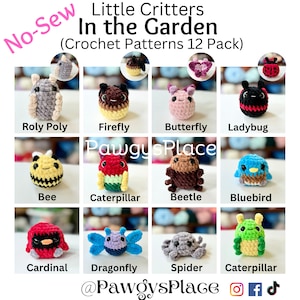 Little Critters In the Garden No-Sew 12 Pack Crochet Patterns