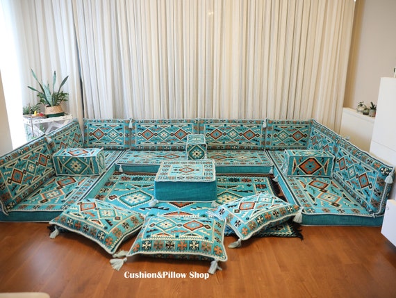 Turquoise sofa set outlet