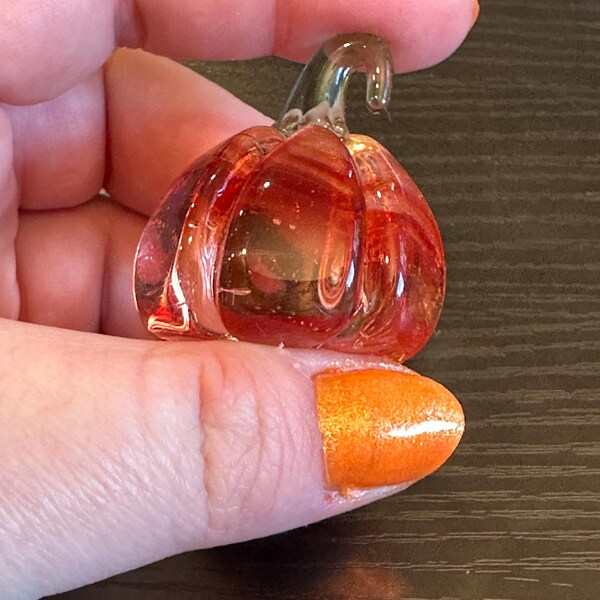 Mini Glass Pumpkin