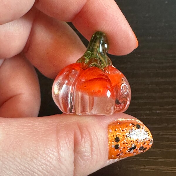 Mini Glass Pumpkin