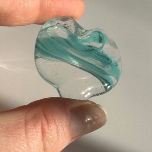 One of a Kind Glass Heart/Pocket Heart