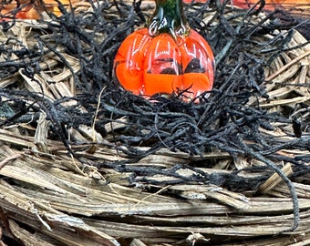 Mini Glass Pumpkin