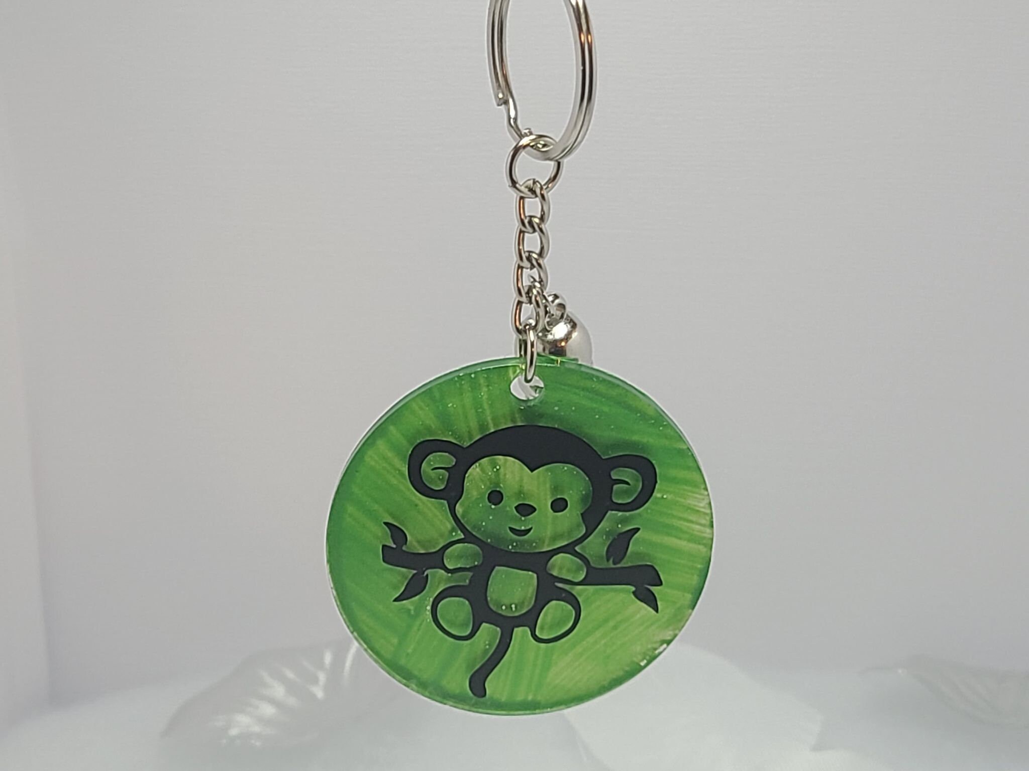 Monkey Keychain Etsy