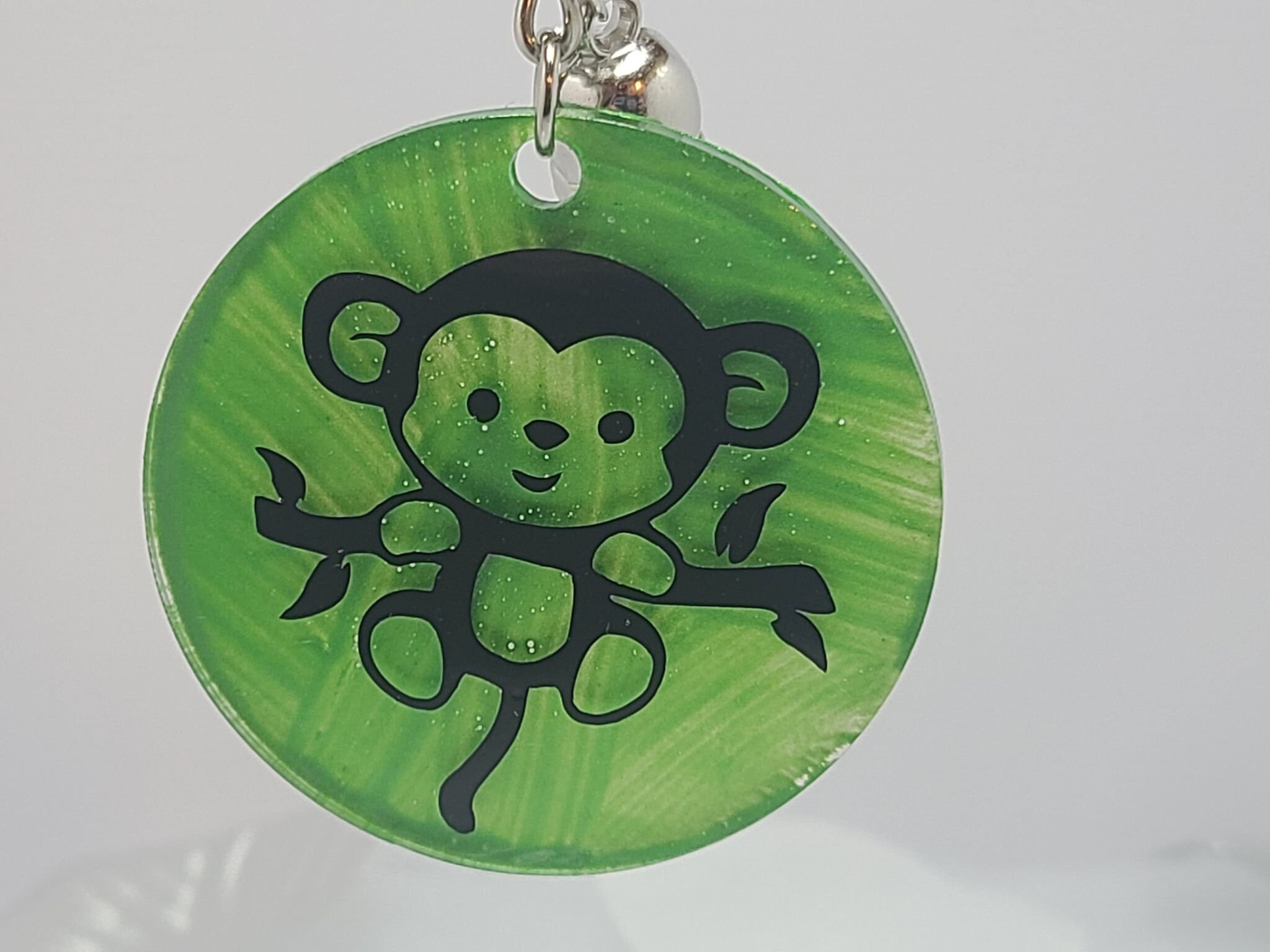 Monkey Keychain Etsy