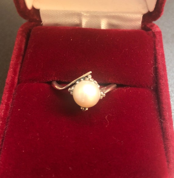 Sterling Silver Pearl Ring - image 1