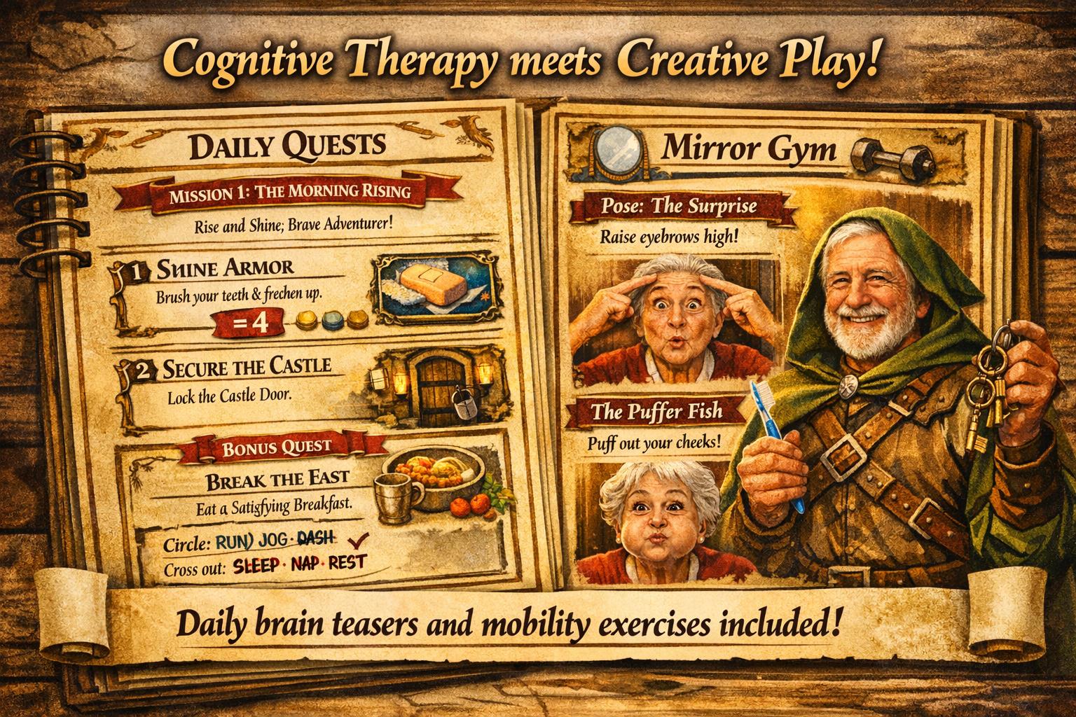 Printable Daily Task Games for Seniors | Stroke & Dementia Routine ...