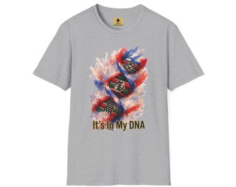 Schwarzes amerikanisches DNA-Shirt, Adinkra Symbol afrocentric Streetwear, in meinem DNA Kulturerbe-T-Stück