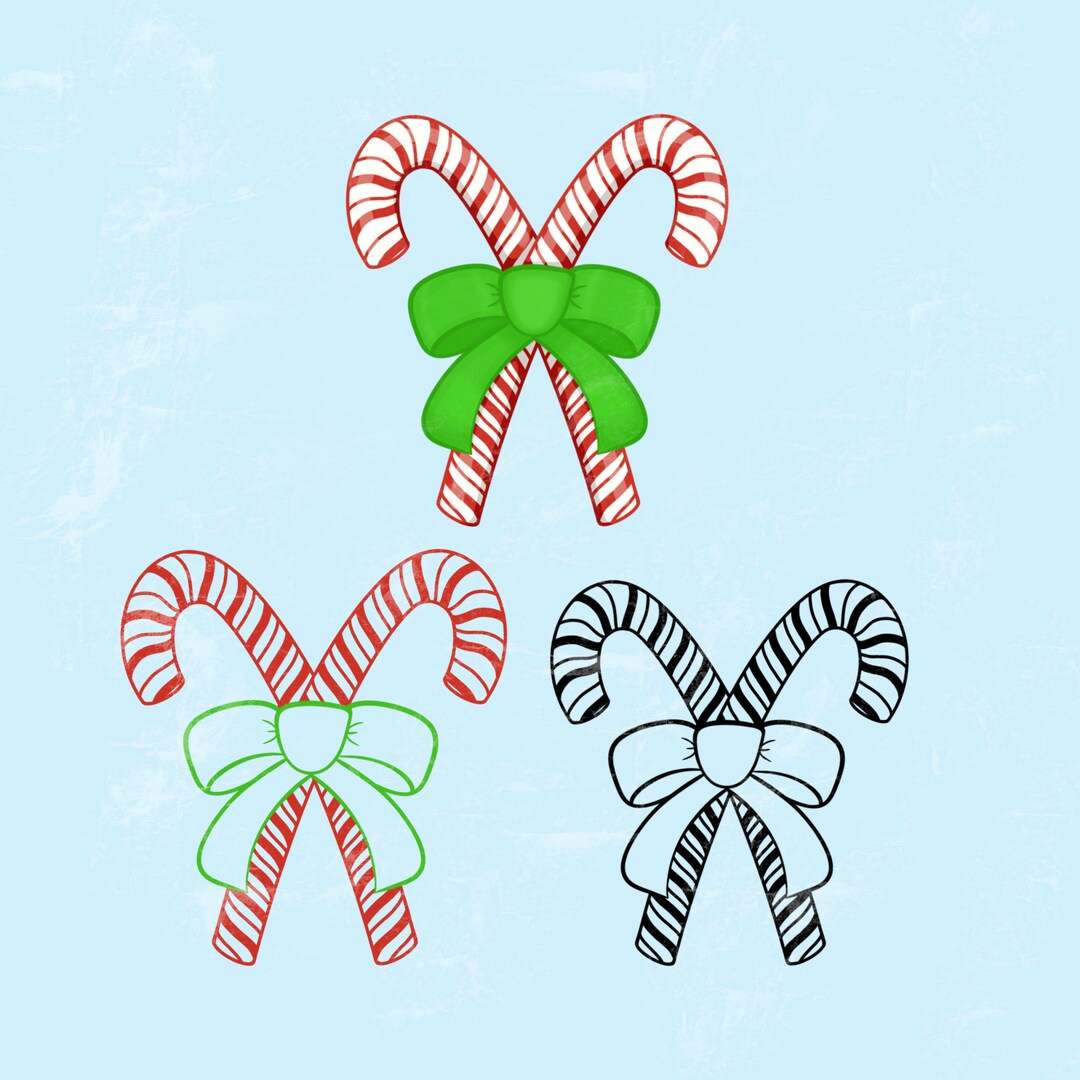 Candy Cane SVG Candy Cane Clipart Candy Cane Digital Sticker - Etsy