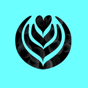 Heart Latte Art SVG Stencil for Foam and Coffee Crafting Designs