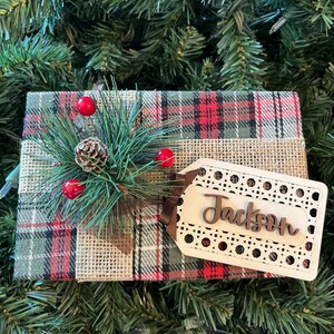 Custom Christmas Stocking and Gift Tag