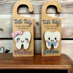 Personalized Tooth Fairy Door Money Holder Hanger