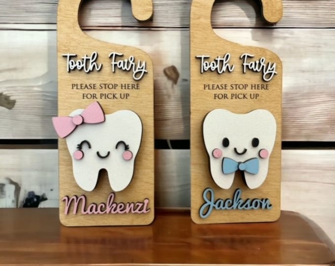 Personalized Tooth Fairy Door Money Holder Hanger - Etsy