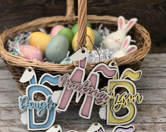 Easter Basket Name Tags, Personalized Easter Tags, Easter Personalized Gift Tags
