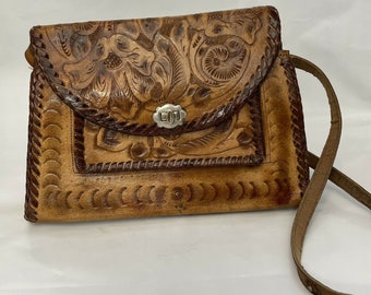 Vintage 70’s Tooled Leather Purse