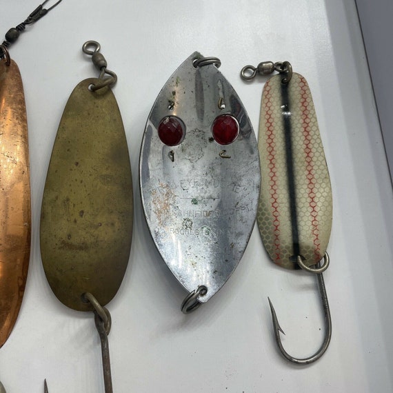 Antique Vintage Fishing Lures Weller Big 5, Mcmahon, Red Eye, Muskie 